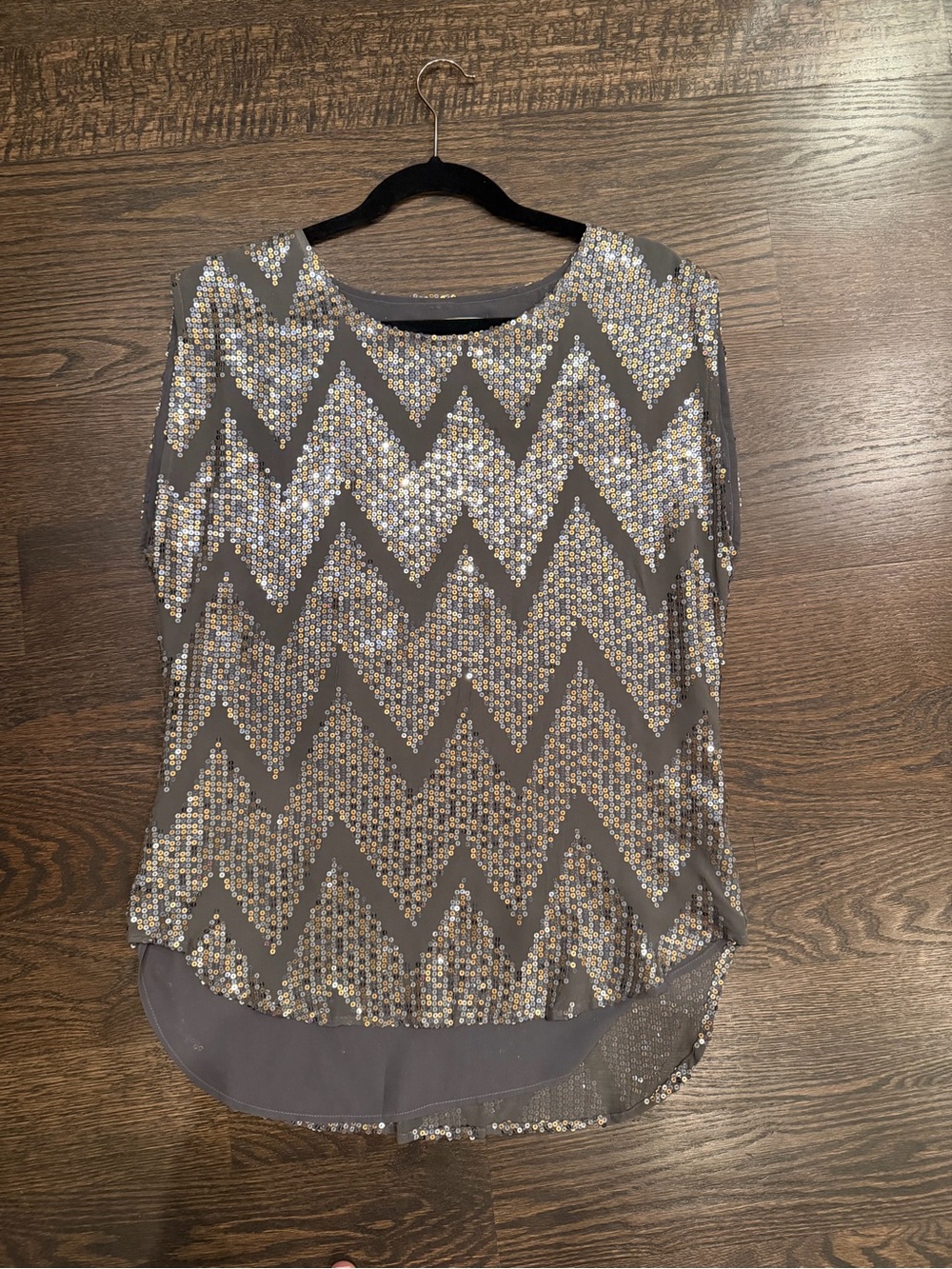 Sequin Chevron Top